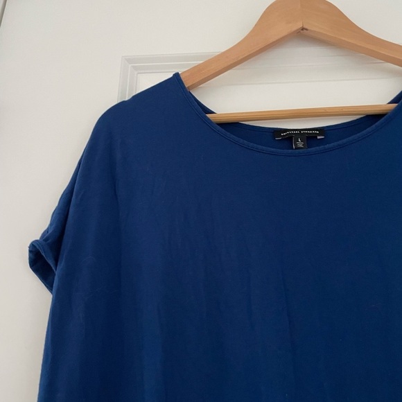 Universal Standard Liquid Jersey Crew Neck Genevette Top True Blue - Picture 7 of 9
